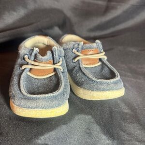 Old Navy Blue and Tan Kids Moccasins